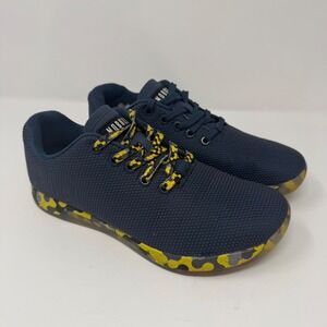 NOBULL Trainer Navy Yellow Camo SuperFabric Men 7 Women 8.5 Gym Shoes
